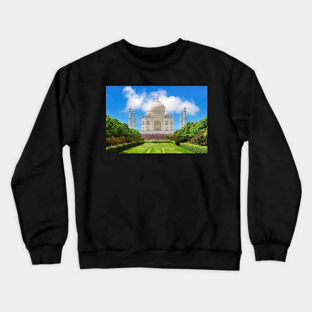 Taj Mahal from Mehtab Bagh. Crewneck Sweatshirt by bulljup